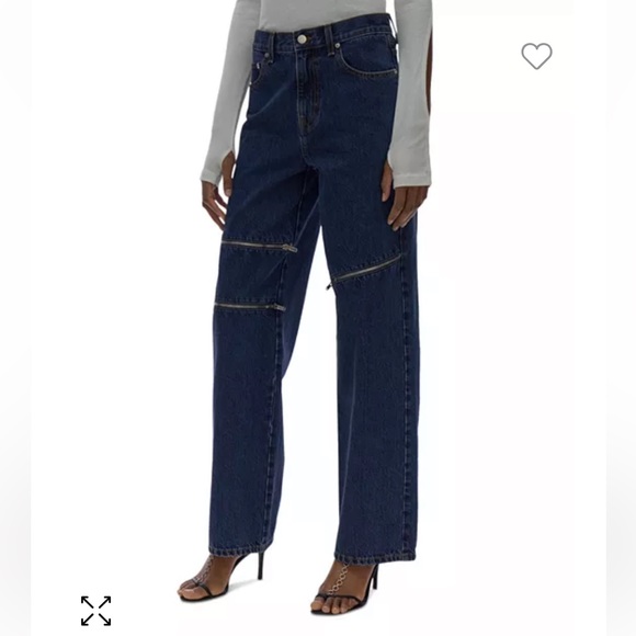 NWT Helmut Lang Zip High Rise Straight Jeans in Indigo in size 28 - Picture 3 of 5